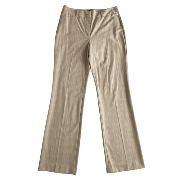 Beige Pinstripe Dress Pants - Picture 1 of 16